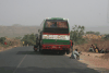 Overland Bus Making Rest