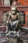 Close-up Monkey Statue Golden